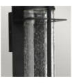 Quoizel exterior wall light Aluminum, transparent grained glass Black earth