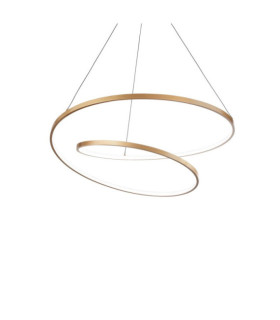 OZ Lámpara colgante LED Metal, Plástico Latón cepillado