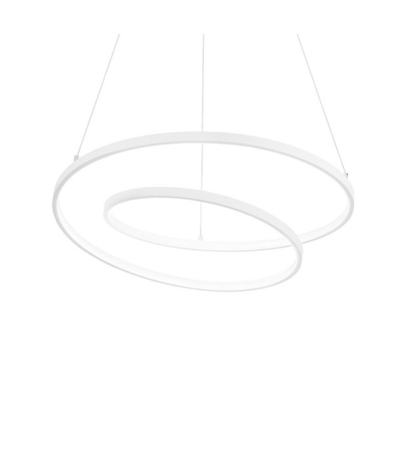 OZ Lámpara colgante LED Metal, Plástico blanco