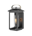 Hinkley outdoor wall light Transparent seeded glass, EPMM (plastic composite, stone) Black
