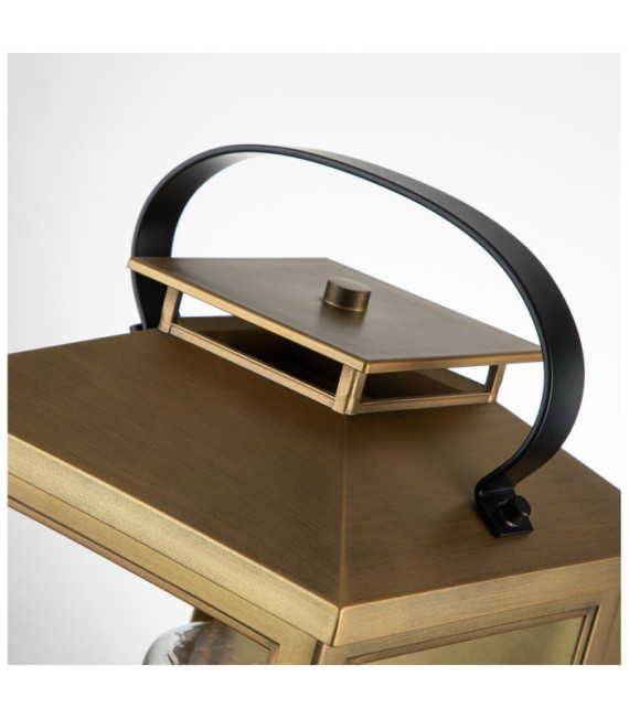 Hinkley outdoor wall light Clear seeded glass, EPMM (plastic composite, stone) Painted aged brass