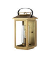 Hinkley outdoor wall light Clear seeded glass, EPMM (plastic composite, stone) Painted aged brass