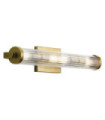 Wall light Bathroom Kichler Steel, transparent fluted glass Natural brass