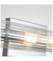 Wall light Bathroom Kichler Steel, transparent fluted glass Polished chrome