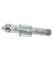 Wall light Bathroom Kichler Steel, transparent fluted glass Polished chrome