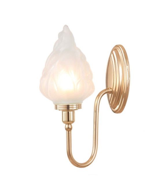 Blake Wandleuchte Glas, Aluminium Roségold