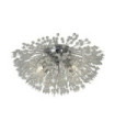 Sunburst Ceiling Light Mild Steel, Clear Glass, Chrome