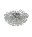 Plafonnier Sunburst Acier doux,verre Clair, chromé