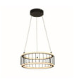 Suspension LED Circolo Aluminium,acier doux Blanc, sable noir