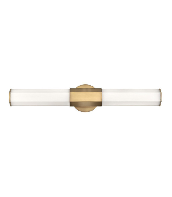 Wall light Bathroom Hinkley Steel, opal frosted glass Brass Heritage