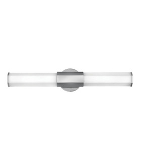 Wall light Bathroom Hinkley Steel, opal frosted glass Polished chrome
