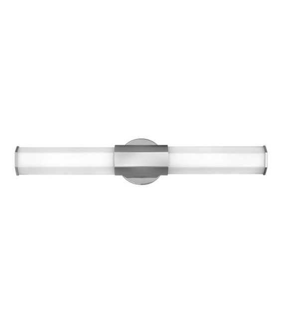 Wall light Bathroom Hinkley Steel, opal frosted glass Polished chrome