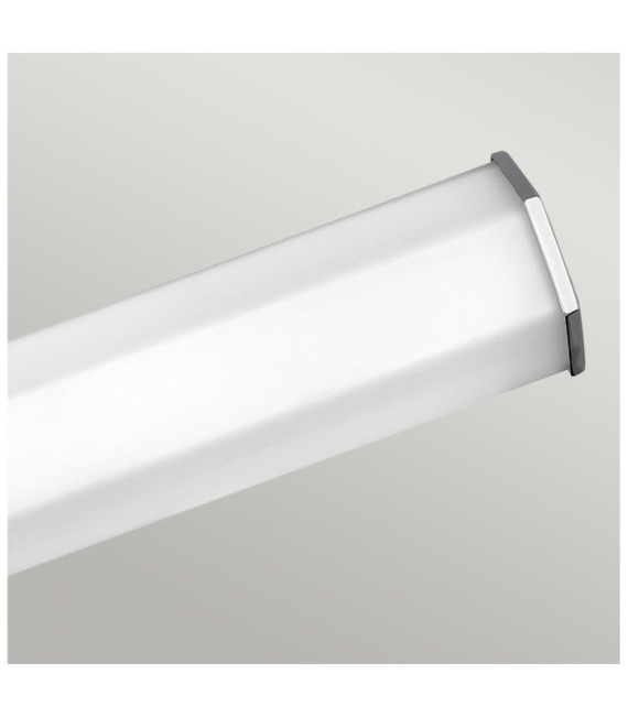 Wall light Bathroom Hinkley Steel, opal frosted glass Polished chrome