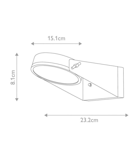 Zola outdoor wall light Glass, Gray stainless steel