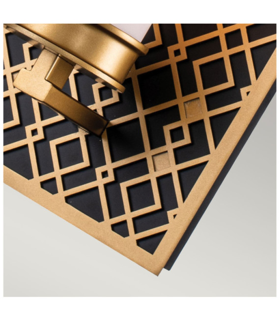 Aplique de baño Ziggy Vidrio, Acero Lacado Oro