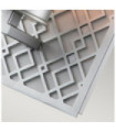 Ziggy Bathroom Wall Light Glass, Lacquered Silver Steel