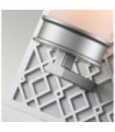 Ziggy Bathroom Wall Light Glass, Lacquered Silver Steel