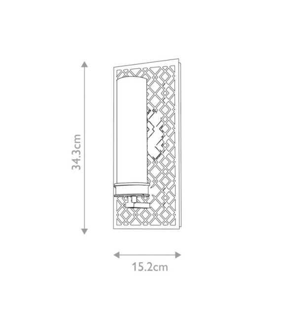Ziggy Bathroom Wall Light Glass, Lacquered Silver Steel
