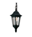 Parish exterior pendant light Glass, cast aluminum Black