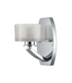 Hinkley wall light Opal glass, Polished chrome steel
