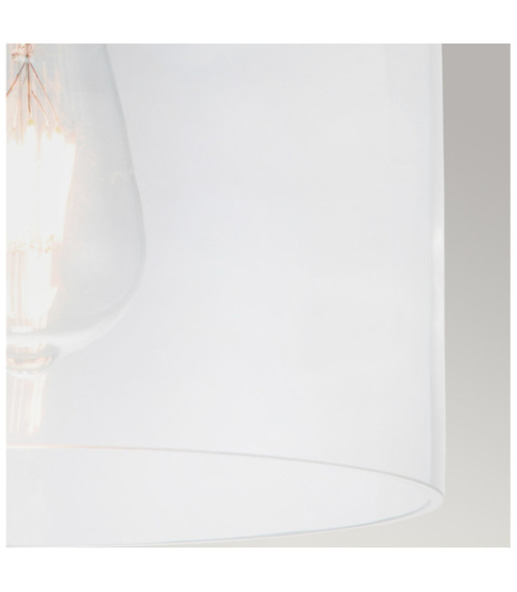 Plafonnier Feiss Verre transparent,acier Laiton bruni
