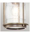 Kichler outdoor pendant light Aluminum, brass, transparent grained glass Burnished bronze