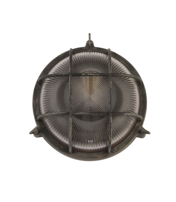 Lampada da terra per esterni Bulkhead Alluminio Nero Argento, Trasparente