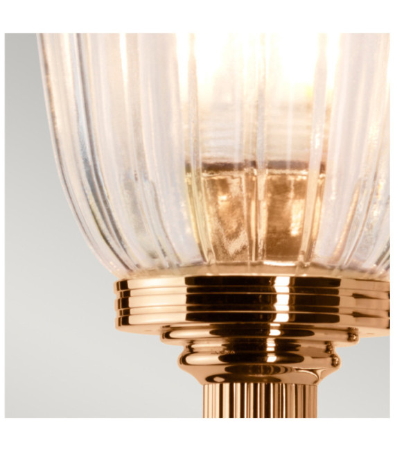Lampada da parete Carroll Vetro, Alluminio Oro Rosa