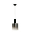 Sweden pendant light Mild steel, Black glass