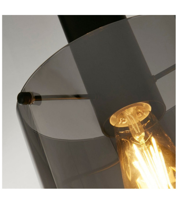 Suspension Sweden Acier doux,verre Noir