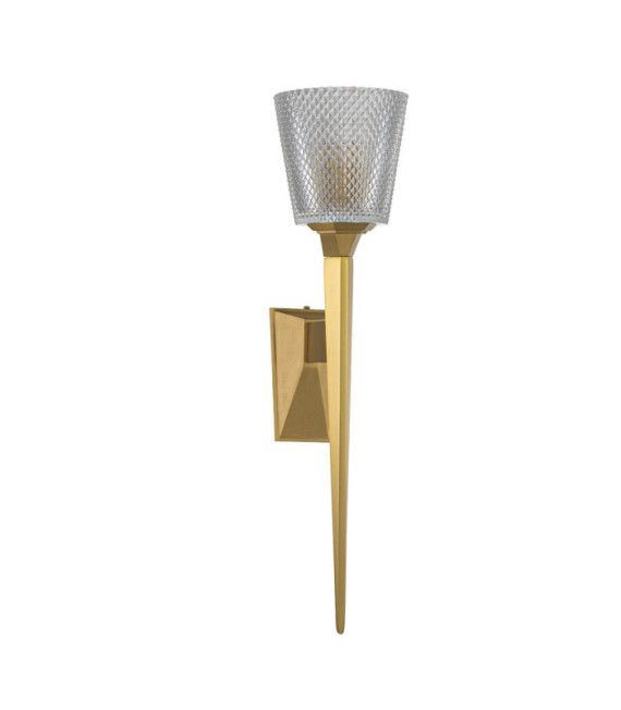 Verity wall light Glass, Steel Brushed brass