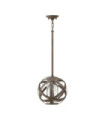 Suspension Hinkley Aluminium,verre grainé transparent Fer Vintage