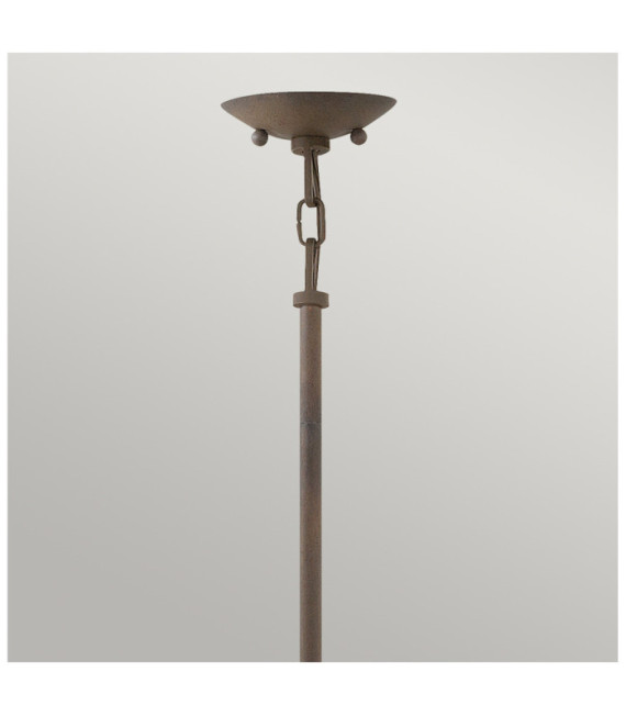Hinkley pendant light Aluminum, transparent grained glass Vintage Iron