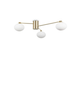 HERMES Deckenleuchte Glas, Metall Messing