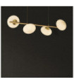 Pebble pendant light Mild steel White, Satin brass