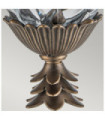 Plantation outdoor wall light Amber optical glass etched inside, aluminum Burnished bronze