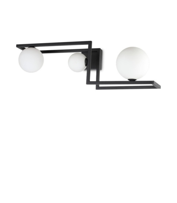 Lampada da soffitto ANGOLO Nera