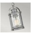 Exterior pendant light Quoizel Aluminum, steel, transparent grained glass Industrial aluminum