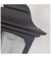 Chapel outdoor pendant light Transparent glass, cast aluminum Black