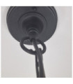 Chapel outdoor pendant light Transparent glass, cast aluminum Black