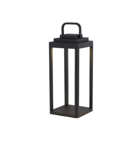 Portobello outdoor table lamp Aluminum Matte black, frosted
