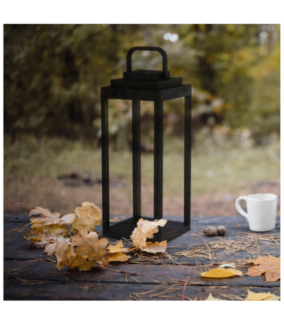 Portobello outdoor table lamp Aluminum Matte black, frosted