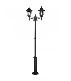 Lámpara de pie parroquial, negra, 180 cm.