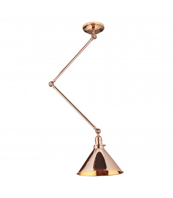 Lampada a sospensione flessibile Provenza, ottone antico