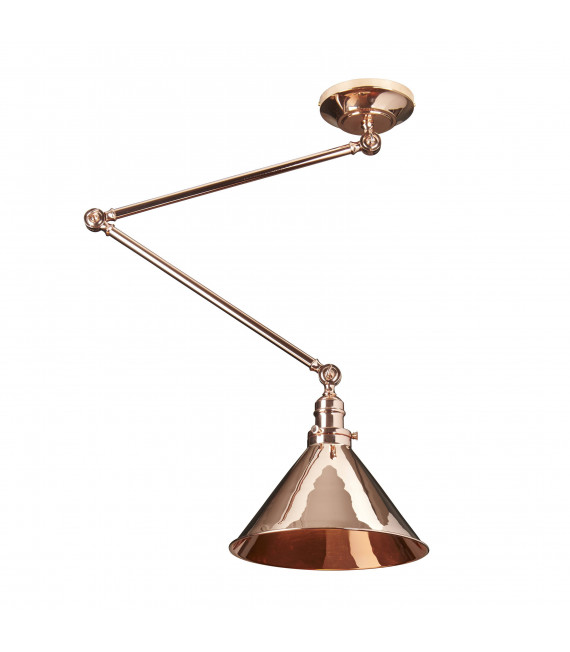 Flexible Pendelleuchte Provence, antikes Messing