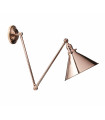 plafonnier ventilateur vintage 2 ampoules e27 max 60w brun patiné