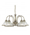 plafonnier ventilateur vintage 2 ampoules e27 max 60w brun patiné