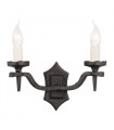 Applique Rectory, fer forgé noir, 1 ampoule