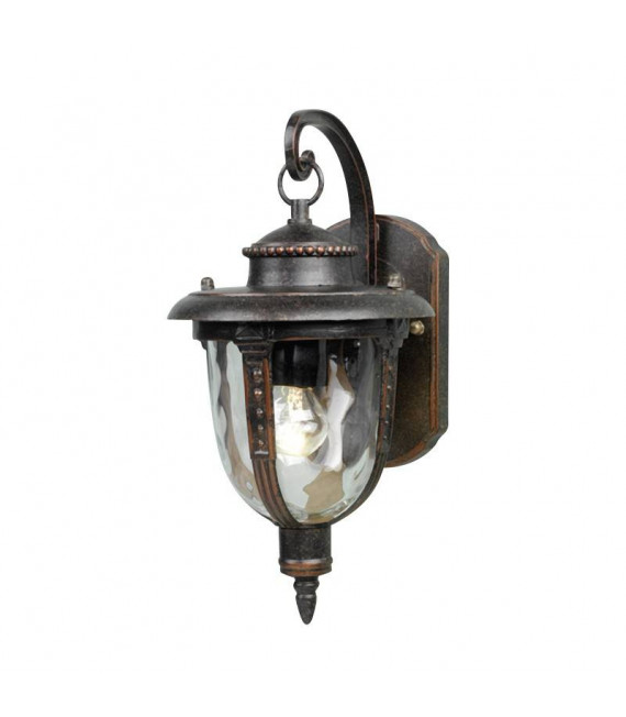 Wandleuchte St. Louis, Bronze und Glas, mittel