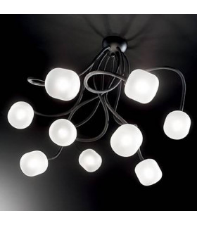 Lampada da soffitto nera OCTOPUS 9 lampadine